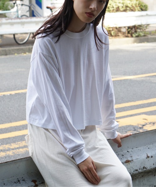 C.E.L.STORE(セルストア)の「GILDAN/ギルダン SHORT LENGTH LS TEE ショートレングスLS-Tシャツ(Tシャツ/カットソー・レディース・サンドベージュ/グリーン/オリーブ/ホワイト/ピンク系/ネイビー/チャコールグレー/ライトグレー/ブラック・LARGE)」の12枚目の写真