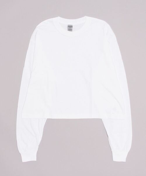C.E.L.STORE(セルストア)の「GILDAN/ギルダン SHORT LENGTH LS TEE ショートレングスLS-Tシャツ(Tシャツ/カットソー・レディース・サンドベージュ/グリーン/オリーブ/ホワイト/ピンク系/ネイビー/チャコールグレー/ライトグレー/ブラック・LARGE)」の14枚目の写真