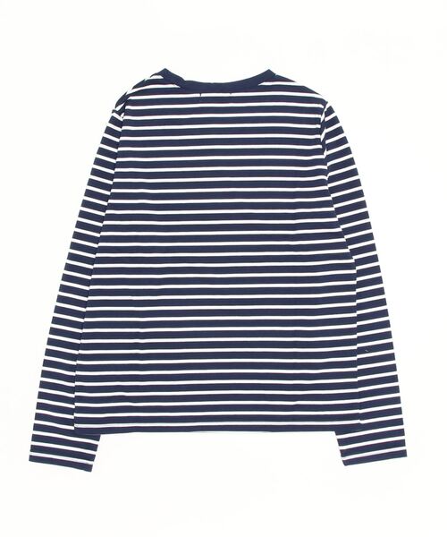 RIKKA FEMME（リッカファム）の「RIKKA FEMME/リッカファム ボーダーロンT RF22FW16（Tシャツ/カットソー・レディース・ホワイト×グレー/ネイビー/ベージュ/ホワイト×ブラック・S/M/M/L）」の5枚目の写真