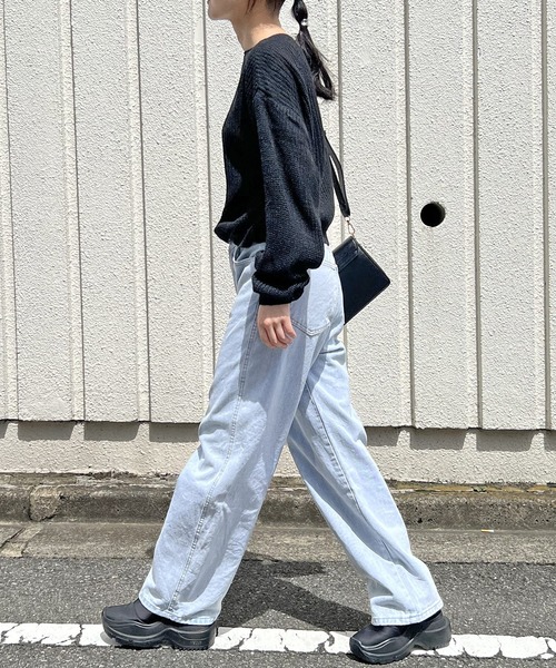 Jewelobe(ジュエローブ)の「カットアウト片畦ニットプルオーバー(ニット/セーター・レディース・杢グレー/ブラック/ブラウン・FREE)」の16枚目の写真