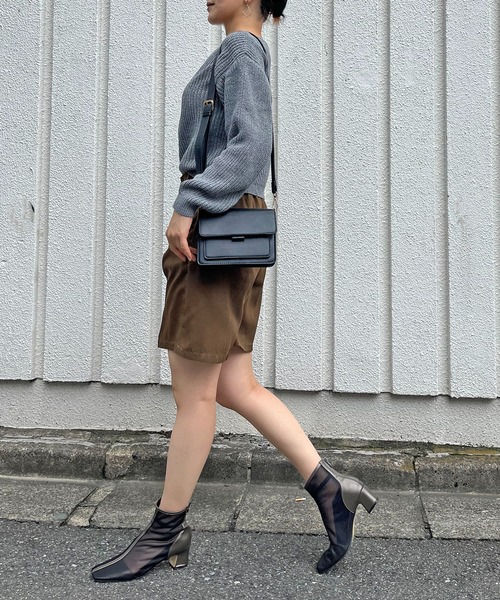 Jewelobe(ジュエローブ)の「カットアウト片畦ニットプルオーバー(ニット/セーター・レディース・杢グレー/ブラック/ブラウン・FREE)」の9枚目の写真
