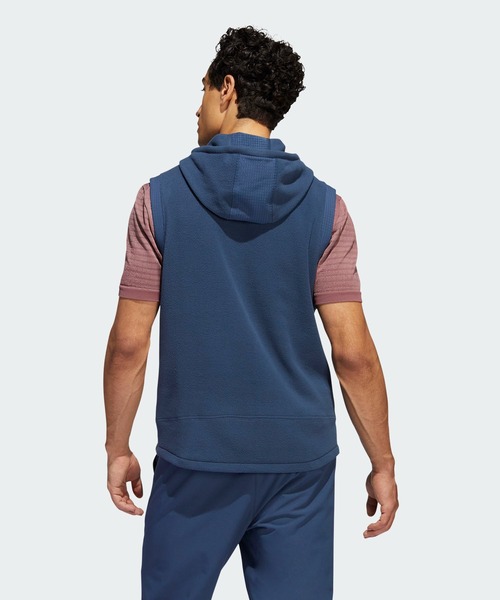 adidas（アディダス）の「撥水フリース フルジップフーディーベスト