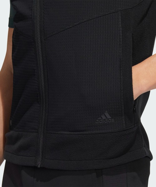 adidas（アディダス）の「撥水フリース フルジップフーディーベスト