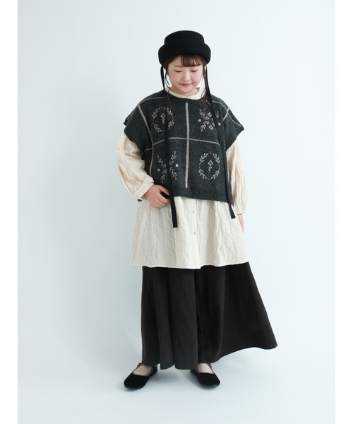 Samansa Mos2（サマンサ モスモス）の「【ETHICAL CRAFTS】リサイクルリネン混ハカマパンツ（その他パンツ・レディース・ブラック/ベージュ/ブラウン/カーキ・ﾌﾘ-）」の20枚目の写真