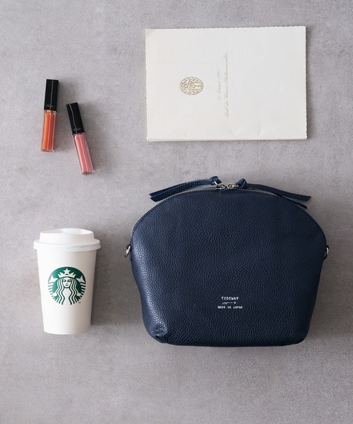 TIDEWAY（タイドウェイ）の「【TIDEWAY】EC限定 ライトレザーショルダーバッグ LIGHT LEATHER SHOULDER T2409（ショルダーバッグ・レディース・ブラック/ダークブラウン/グレイッシュベージュ/ブラック系その他2/ダークブラウン系/ネイビー/シルバー・FREE）」の6枚目の写真