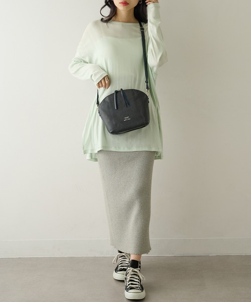 TIDEWAY(タイドウェイ)の「【TIDEWAY】EC限定 ライトレザーショルダーバッグ LIGHT LEATHER SHOULDER T2409(ショルダーバッグ・レディース・ブラック/ダークブラウン/グレイッシュベージュ/ブラック系その他2/ダークブラウン系/ネイビー/シルバー・FREE)」の20枚目の写真