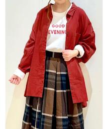 Samansa Mos2 | 細コーデュロイゆるシャツ(シャツ/ブラウス)