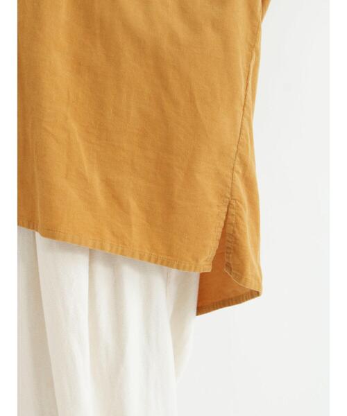 Samansa Mos2（サマンサ モスモス）の「細コーデュロイゆるシャツ（シャツ/ブラウス・レディース・ダークブラウン/ネイビー/レッド/グリーン/キナリ/マスタード・ﾌﾘ-）」の18枚目の写真