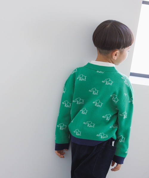 LOWRYS FARM（ローリーズファーム）の「ゾウサンニットカーディガン　170846（カーディガン/ボレロ・キッズ・レッド/グリーン・110cm/120cm/130cm/140cm/150cm）」の15枚目の写真