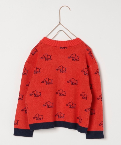 LOWRYS FARM（ローリーズファーム）の「ゾウサンニットカーディガン　170846（カーディガン/ボレロ・キッズ・レッド/グリーン・110cm/120cm/130cm/140cm/150cm）」の14枚目の写真