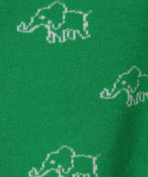 LOWRYS FARM（ローリーズファーム）の「ゾウサンニットカーディガン　170846（カーディガン/ボレロ・キッズ・レッド/グリーン・110cm/120cm/130cm/140cm/150cm）」の4枚目の写真