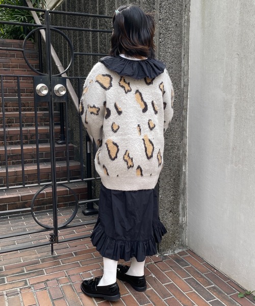 DuKKah(デュカ)の「Dukkah/【低身長向け】モヘアライクオーバーサイズカーディガン(カーディガン/ボレロ・レディース・マルチ/アニマル・X-SMALL)」の8枚目の写真