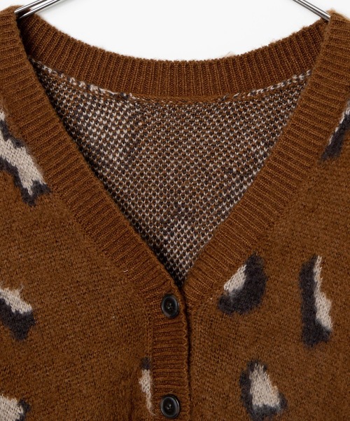 DuKKah(デュカ)の「Dukkah/【低身長向け】モヘアライクオーバーサイズカーディガン(カーディガン/ボレロ・レディース・マルチ/アニマル・X-SMALL)」の14枚目の写真