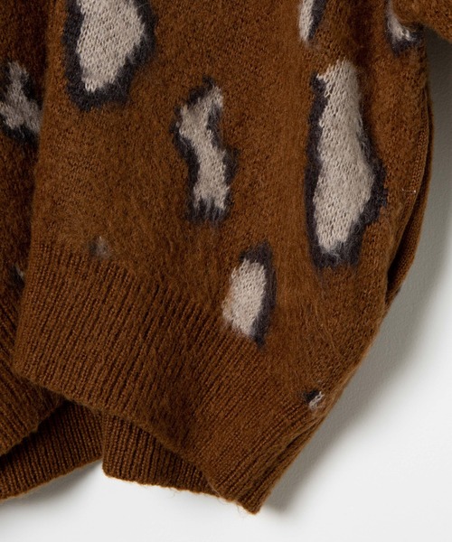 DuKKah(デュカ)の「Dukkah/【低身長向け】モヘアライクオーバーサイズカーディガン(カーディガン/ボレロ・レディース・マルチ/アニマル・X-SMALL)」の9枚目の写真