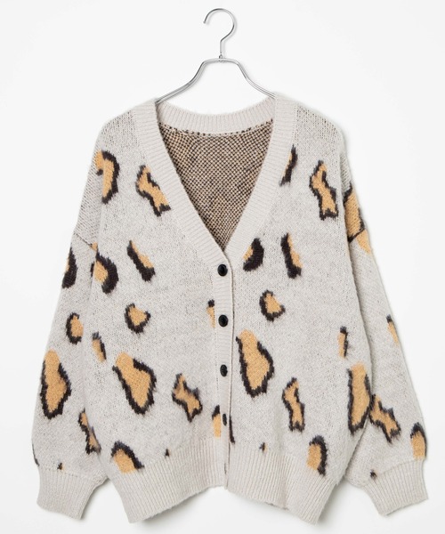 DuKKah(デュカ)の「Dukkah/【低身長向け】モヘアライクオーバーサイズカーディガン(カーディガン/ボレロ・レディース・マルチ/アニマル・X-SMALL)」の4枚目の写真