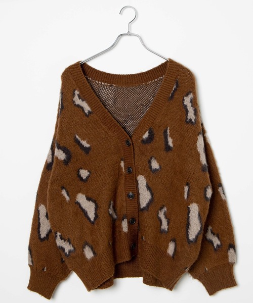 DuKKah(デュカ)の「Dukkah/【低身長向け】モヘアライクオーバーサイズカーディガン(カーディガン/ボレロ・レディース・マルチ/アニマル・X-SMALL)」の11枚目の写真