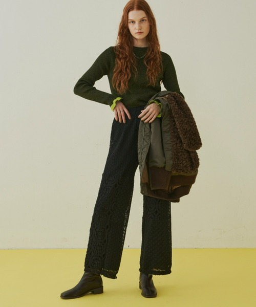 Unitage(ユニテージ)の「パッチワークレースパンツ(その他パンツ・レディース・アイボリー/ブラック・SMALL/MEDIUM)」の3枚目の写真