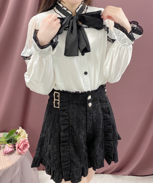 ROJITA(ロジータ)の「サイドバックル総レースショートパンツ(その他パンツ・レディース・ピンク/パープル/ブラック・FREE)」の6枚目の写真