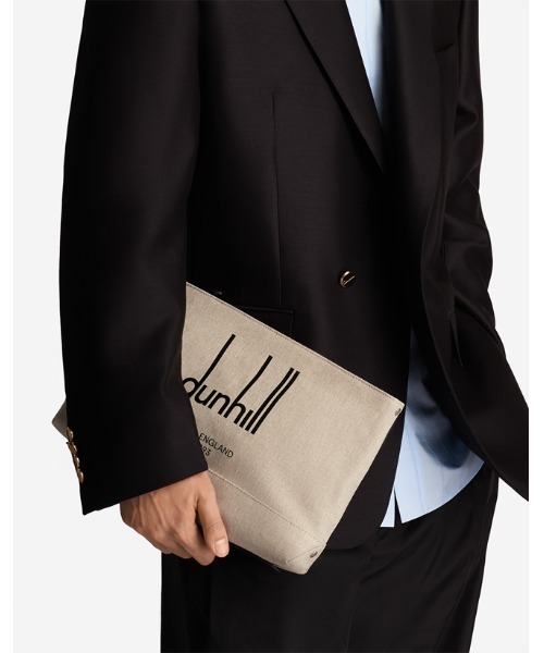dunhill(ダンヒル)の「【返却】レガシー キャンバス ジップポーチ(クラッチバッグ・メンズ・ナチュラル/ブラック・ONE SIZE)」の10枚目の写真