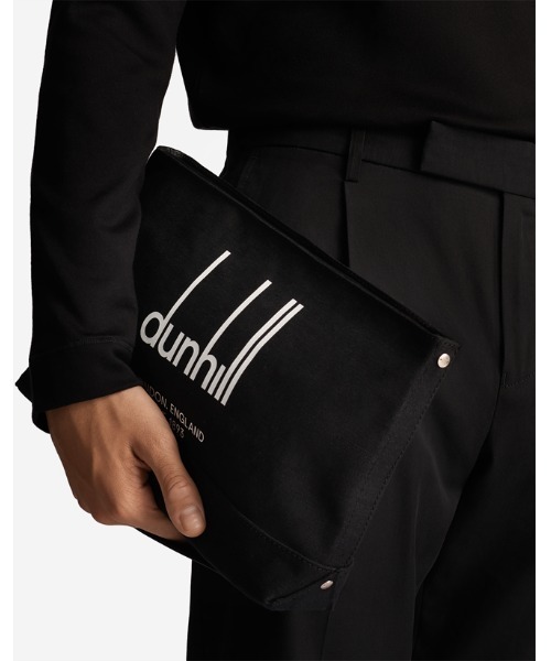 dunhill(ダンヒル)の「【返却】レガシー キャンバス ジップポーチ(クラッチバッグ・メンズ・ナチュラル/ブラック・ONE SIZE)」の9枚目の写真