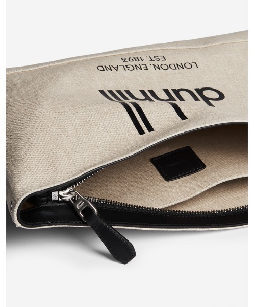 dunhill(ダンヒル)の「【返却】レガシー キャンバス ジップポーチ(クラッチバッグ・メンズ・ナチュラル/ブラック・ONE SIZE)」の15枚目の写真