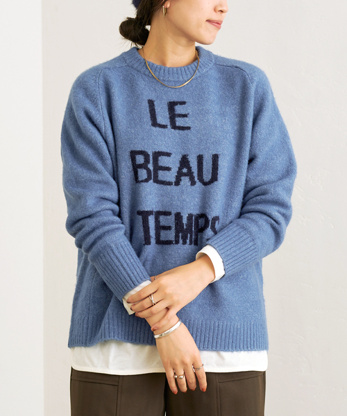 「B.C STOCK」 「Simplicite」ニットアンサンブル FREE ネイビー レディース B.C STOCK 「B.C STOCK」 「Simplicite」ニットカーディガン