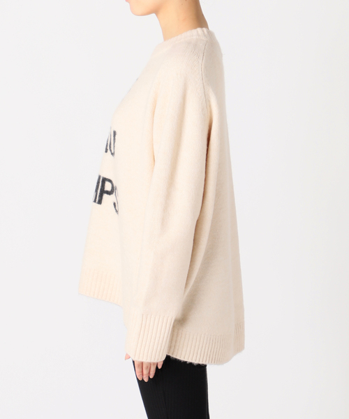 B.C STOCK(ベーセーストック)の「インターシャロゴクルーネック(ニット/セーター・レディース・ブラック/ブルー/アイボリー・FREE)」の18枚目の写真