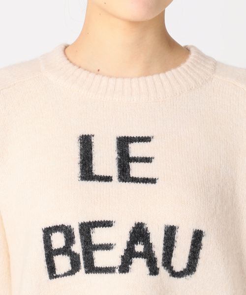 B.C STOCK(ベーセーストック)の「インターシャロゴクルーネック(ニット/セーター・レディース・ブラック/ブルー/アイボリー・FREE)」の21枚目の写真