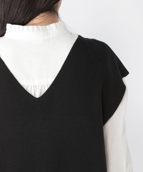 studio CLIP(スタディオクリップ)の「12ゲージラクリルニットジャンパースカート(ジャンパースカート・レディース・ブラック/ライトグレー/ブラウン・FREE)」の12枚目の写真