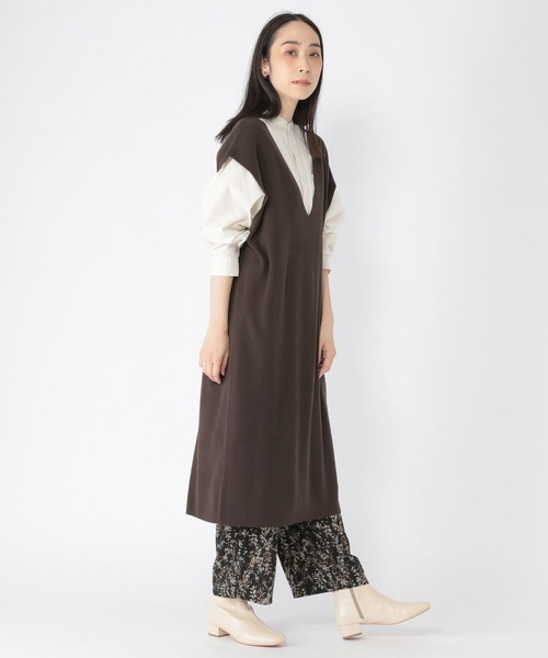 studio CLIP(スタディオクリップ)の「12ゲージラクリルニットジャンパースカート(ジャンパースカート・レディース・ブラック/ライトグレー/ブラウン・FREE)」の18枚目の写真