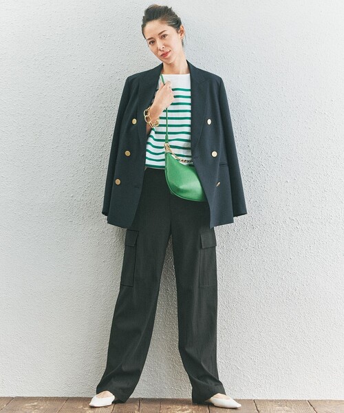 23区(ニジュウサンク)の「キュプラナイロンストレッチ カーゴ パンツ(カーゴパンツ・レディース・ブラック系/黄土色系/カーキ系・32/34/30)」の15枚目の写真