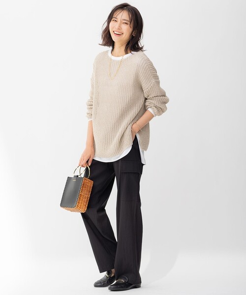 23区(ニジュウサンク)の「キュプラナイロンストレッチ カーゴ パンツ(カーゴパンツ・レディース・ブラック系/黄土色系/カーキ系・32/34/30)」の17枚目の写真