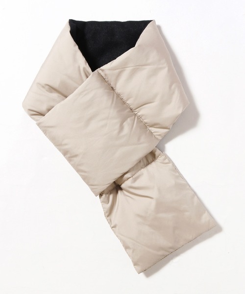 COBMASTER（コブマスター）の「COBMASTER/コブマスター DOWN MUFFLER 裏トリコット パッカブルポケット付き マフラー（マフラー・メンズ・アイボリー/ブラック/ベージュ・FREE）」の2枚目の写真