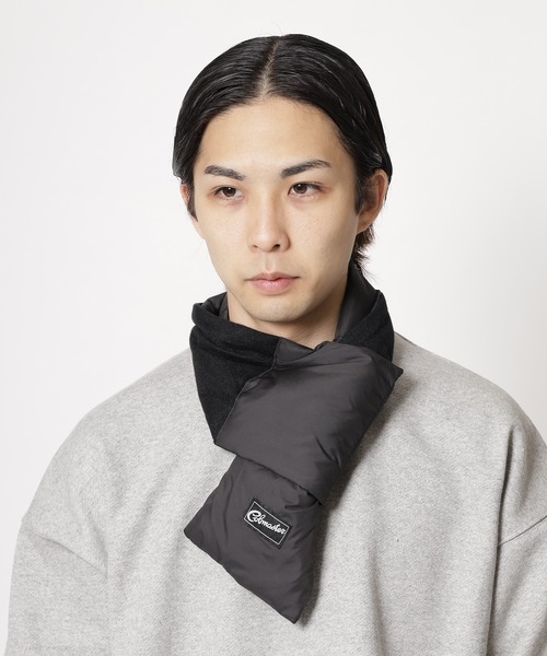 COBMASTER（コブマスター）の「COBMASTER/コブマスター DOWN MUFFLER 裏トリコット パッカブルポケット付き マフラー（マフラー・メンズ・アイボリー/ブラック/ベージュ・FREE）」の3枚目の写真