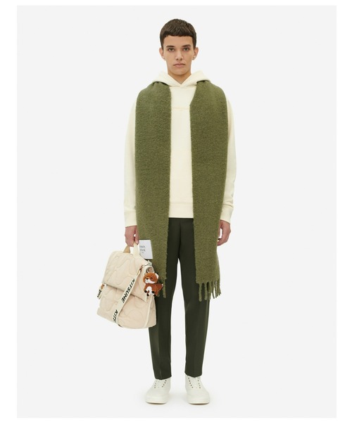 Maison Kitsune（メゾンキツネ）の「PLAIN FRINGED SCARF（ストール/ショール・メンズ・ダークカーキ/キナリ/ライトグレー・U）」の10枚目の写真