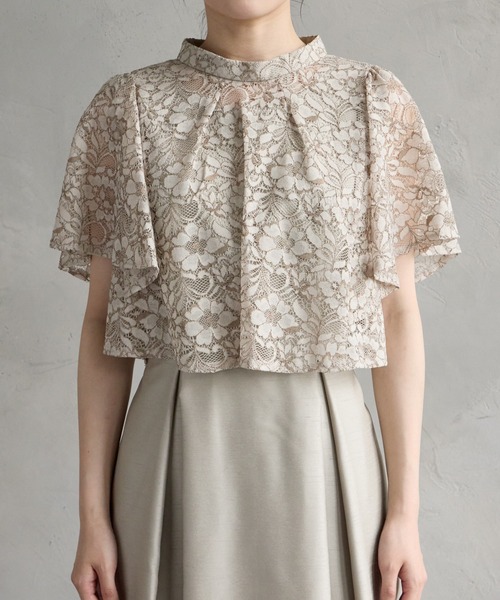AIMER(エメ)の「レースブラウス付2WAYシャンタンフィット&フレアパーティードレス 結婚式 お呼ばれ ドレス 20代 30代 40代(ドレス・レディース・ネイビー/ベージュ/ピンク・MEDIUM/LARGE/X-LARGE)」の19枚目の写真