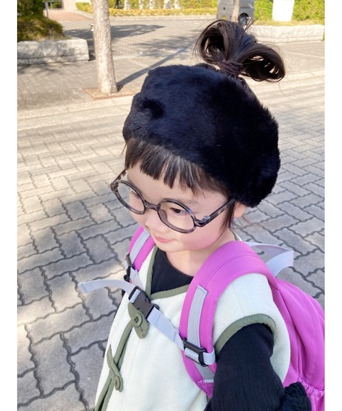 CIAOPANIC TYPY(チャオパニックティピー)の「【KIDS】フェイクファーヘアバンド(ヘアバンド・キッズ・ブラック/グレイッシュベージュ/ブラウン・ONE SIZE)」の2枚目の写真