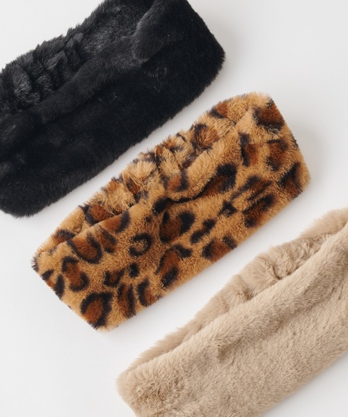 CIAOPANIC TYPY(チャオパニックティピー)の「【KIDS】フェイクファーヘアバンド(ヘアバンド・キッズ・ブラック/グレイッシュベージュ/ブラウン・ONE SIZE)」の4枚目の写真