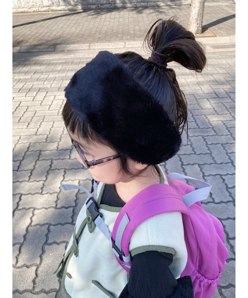 CIAOPANIC TYPY(チャオパニックティピー)の「【KIDS】フェイクファーヘアバンド(ヘアバンド・キッズ・ブラック/グレイッシュベージュ/ブラウン・ONE SIZE)」の14枚目の写真