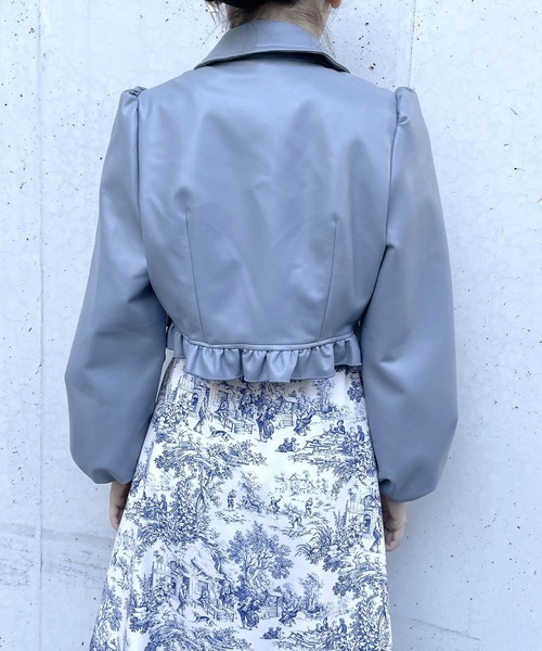 lilLilly（リルリリー）の「レザーショートジャケット（その他アウター・レディース・ピンク/ブルー/ブラック・FREE）」の17枚目の写真