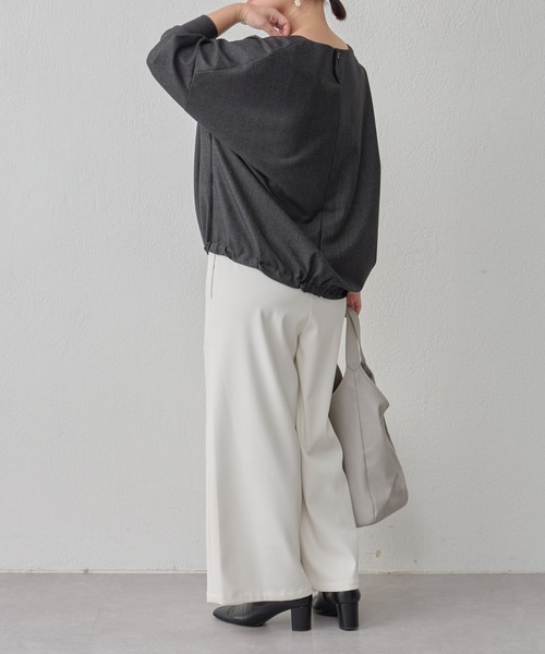 BEARDSLEY（ビアズリー）の「裏起毛ウエストリブパンツ：低身長・高身長・ぽっちゃり3サイズ展開（その他パンツ・レディース・アイボリー/キャメル・2/0/1）」の12枚目の写真