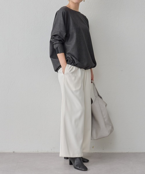 BEARDSLEY（ビアズリー）の「裏起毛ウエストリブパンツ：低身長・高身長・ぽっちゃり3サイズ展開（その他パンツ・レディース・アイボリー/キャメル・2/0/1）」の18枚目の写真