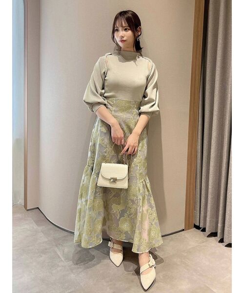 dazzlin（ダズリン）の「パールレイヤードニットトップス（ニット/セーター・レディース・グレー/ピンク/ブラック・FREE）」の19枚目の写真