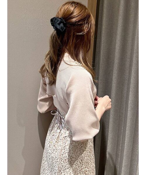 dazzlin（ダズリン）の「パールレイヤードニットトップス（ニット/セーター・レディース・グレー/ピンク/ブラック・FREE）」の11枚目の写真