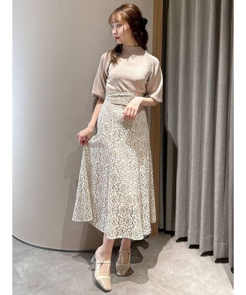 dazzlin（ダズリン）の「パールレイヤードニットトップス（ニット/セーター・レディース・グレー/ピンク/ブラック・FREE）」の22枚目の写真