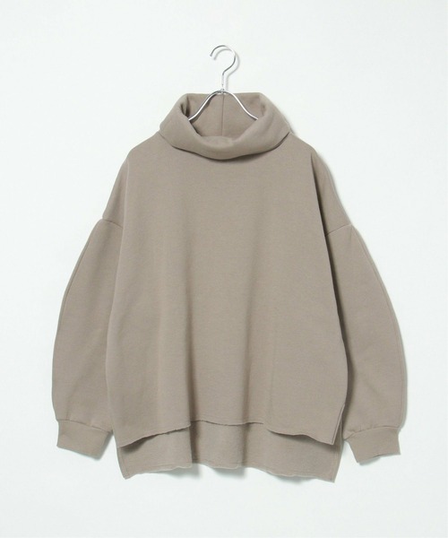 notch.（ノッチ）の「裏起毛オフタートルプルオーバー（スウェット・レディース・ブラック/ベージュ/グレー・M）」の5枚目の写真