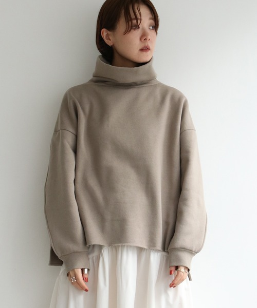 notch.（ノッチ）の「裏起毛オフタートルプルオーバー（スウェット・レディース・ブラック/ベージュ/グレー・M）」の18枚目の写真