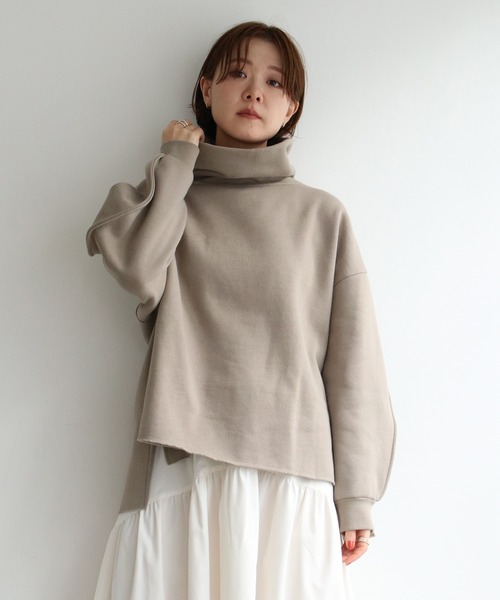 notch.（ノッチ）の「裏起毛オフタートルプルオーバー（スウェット・レディース・ブラック/ベージュ/グレー・M）」の17枚目の写真