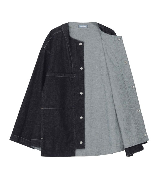 Plantation(プランテーション)の「BIZENストレッチデニム/ジャケット(デニムジャケット・レディース・ネイビー・M size/XL)」の2枚目の写真