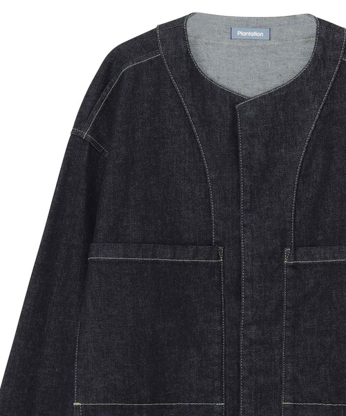 Plantation(プランテーション)の「BIZENストレッチデニム/ジャケット(デニムジャケット・レディース・ネイビー・M size/XL)」の4枚目の写真